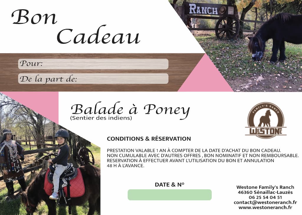 Balades à cheval & poney Lot 46 | Westone Family’s Ranch